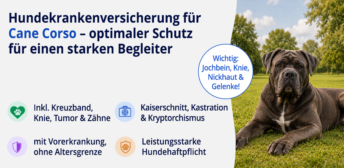 Hundekrankenversicherung für Cane Corso